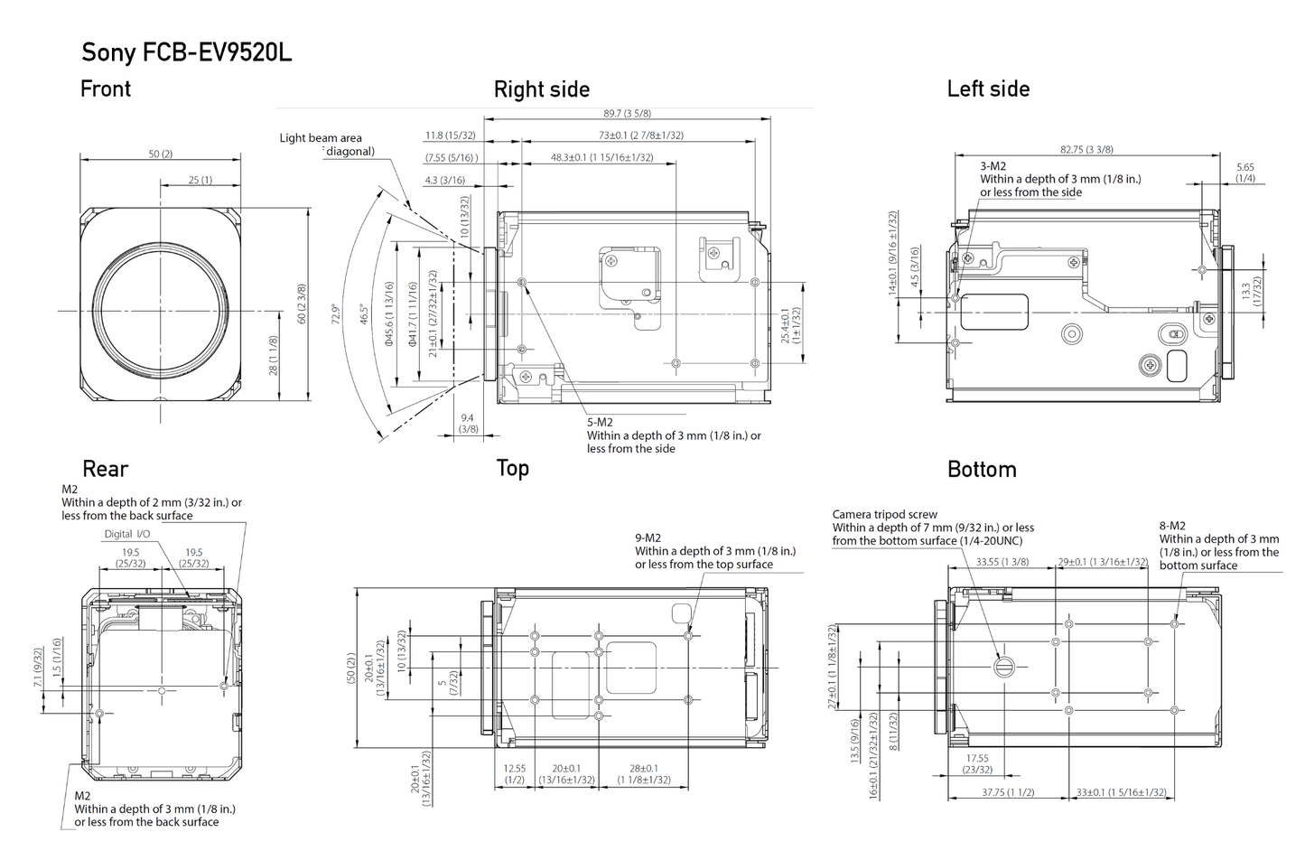 Sony FCB-EV9520L High-Performance 1080p60 Camera – 30x Zoom with STARVIS 2 CMOS Sensor - Block-Cameras