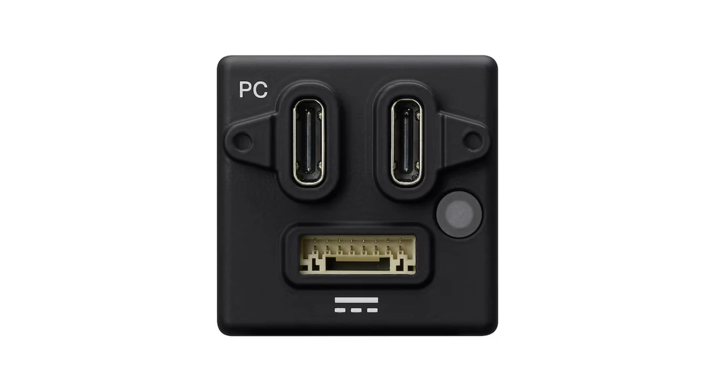 Black as-dt1 with multiple ports on a white background