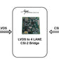 Diagram showing the connection between Sony FCBs, a LVDS to 4 Lane CSI-2 Bridge, and an NVIDIA Jetson Orin Nano Developer Kit.