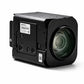 Sony FCB-ER9100 camera, black housing, and visible product labels with barcode on a clean white background.