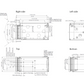 FCB-EV9500L Technical Dimensions for all sides of camera