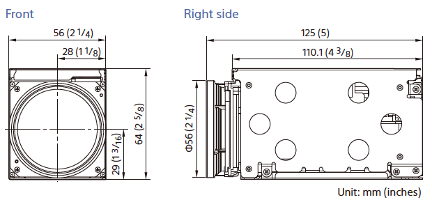 FCB-EV9500M Dimensions