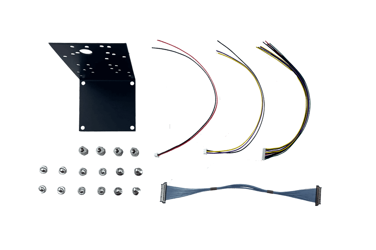 USB 3.0 Interface Boards For HD Block Cameras Cables and Bracket Top View